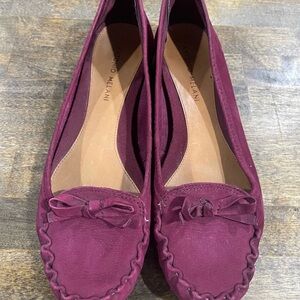 ANTONIO MELANI Purple Flats with Bow Decoration